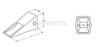 1U3452 Cat J Familia J450 Dientes de cubo 225 235 988